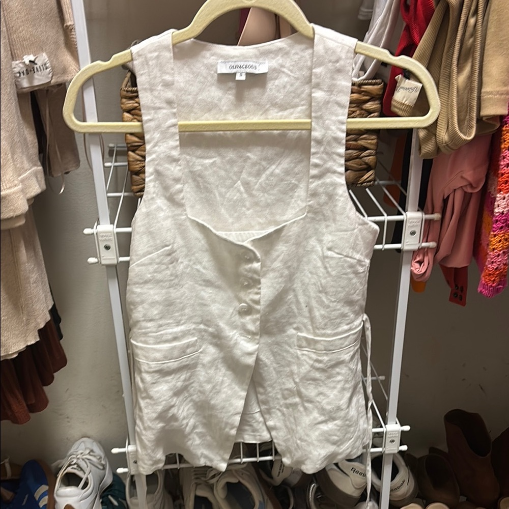 Moda Women's White Vest Top